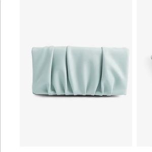Express Ruched vegan leather clutch